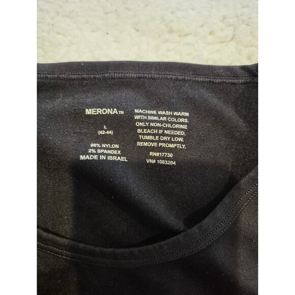 Merona Men’s Long Sleeve Crew Neck Shirt Gray Size L (42-44) Nylon Blend - Picture 3 of 4